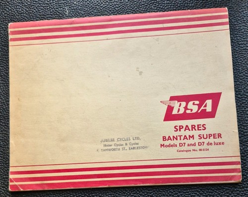 Bsa spares catologue model - spares,