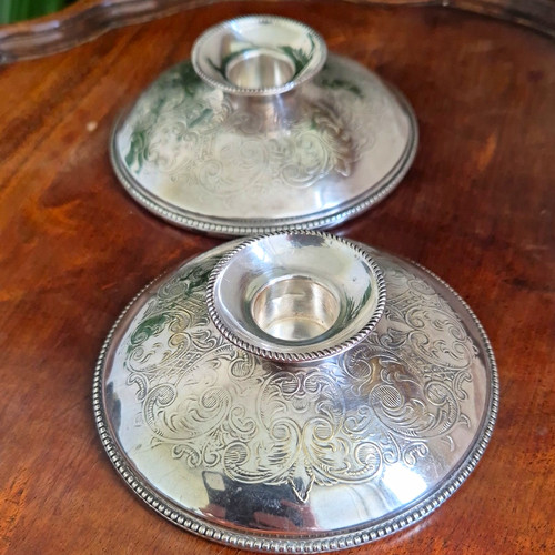 Pair unique silver - pair, plate