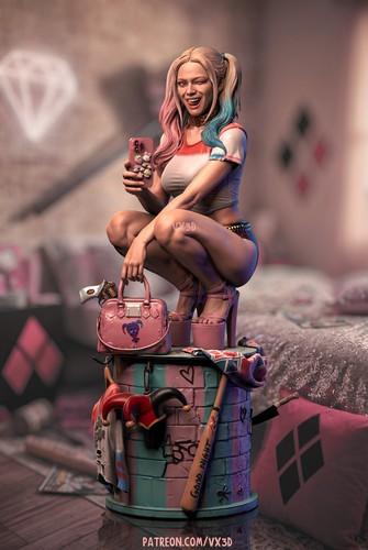 Harley quinn trouble pink - harley,