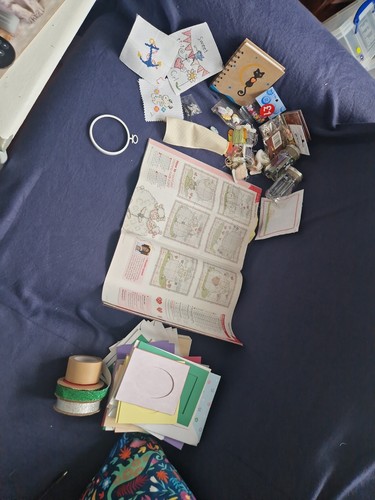 Cross stitch card - card, making