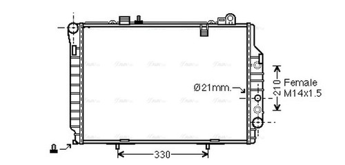 Ava coolant radiator msa2203 - coolant,
