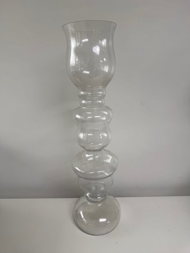 Antique tall 76cm glass vase - 76cm,