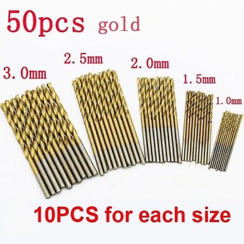 50pcs titanium twist - titanium, drill