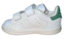 Adidas Stan Smith Sneakers Toddler Size 4K Ortholite adiFIT Shoes White Green
