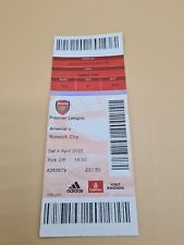 ARSENAL V NORWICH CITY TICKET