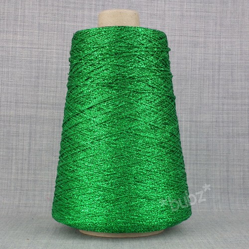 Green metallic lurex viscose - metallic,