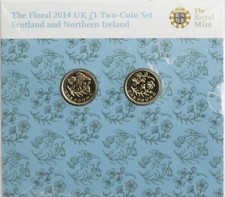 2014 £1 -FLORAL SCOTLAND &
