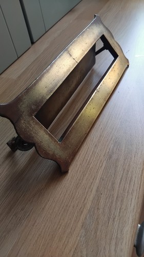 Vintage solid brass letter - letter, box