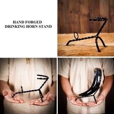Hand Forged Iron Stand (Holder) For Drinking Horns. Table Stand / Display / Horn