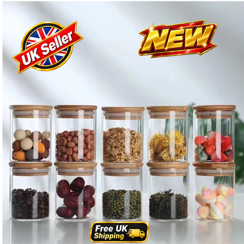 Glass storage jars with - 12,