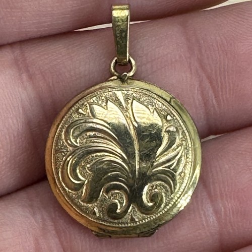 Vintage rolled gold locket - gold,