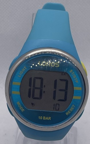 Lorus blue digital watch - lorus,