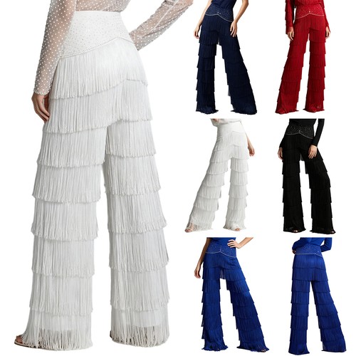 Women dance pants - women, fringe