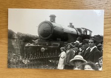 Old Postcard Size Photo Of Collision Outside Dawlish Station