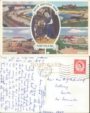 Welsh Greetings from Porthcawl Glamorgan Wales 1958 postmark Promenade Beach