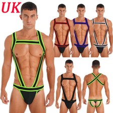 Men Jockstrap Wrestling Singlet Bulge Pouch Leotards Underwear Bodysuit Jumpsuit