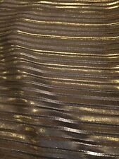 Bronze Metallic Plisse Pleated
