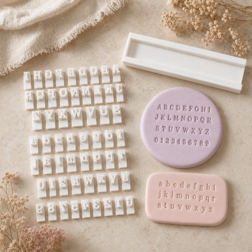 Pottery alphabet stamping - pottery,