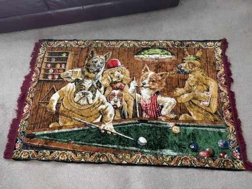 Dogs tapestry playing - playing, pool