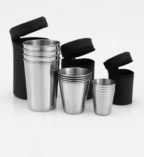 Mini stainless steel cups - stainless,