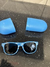 Child’s Blue Sunglasses With Shark Pattern In Blue Case