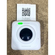 PAPERANG-P1B Mini Pocket Printer White Bluetooth Wireless 5-Volts 1 Amp 200 Dpi