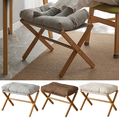 Wooden folding foot stool - folding,