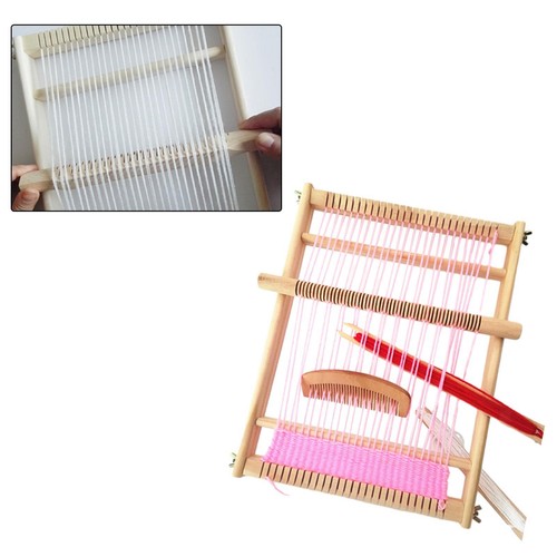 Weaving loom wood table - loom,