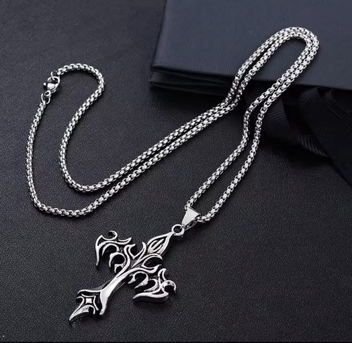 Men gothic cross pendant - men's,