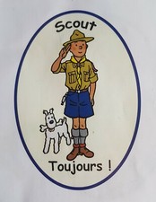 Sticker stickers - Tintin en Scout - Hergé - Scouting.