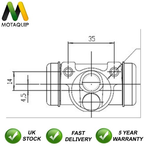 Wheel brake cylinder rear - wheel,
