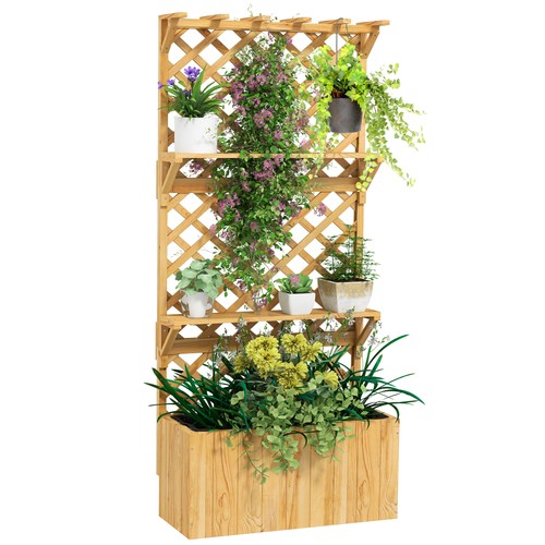 Outsunny wooden raised - wooden,