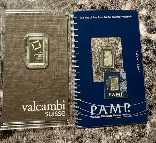 Platinum bars pamp - pamp, valcambi