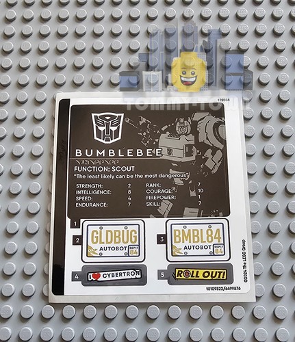 Lego icons sticker - sheet, only
