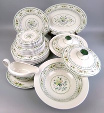 Royal Doulton Dinner Service Set "Provencal". 8 place setting. Green. Plates etc