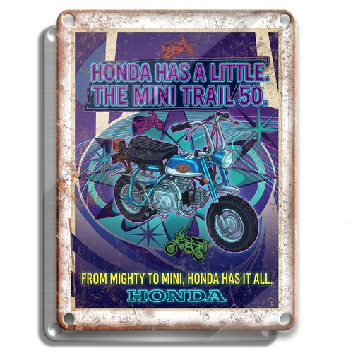 Metal sign honda mini - sign,