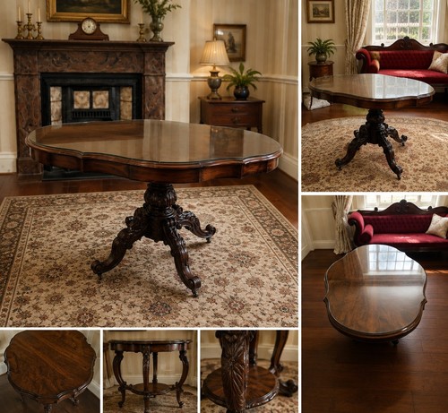 Elegant vintage coffee table - coffee,