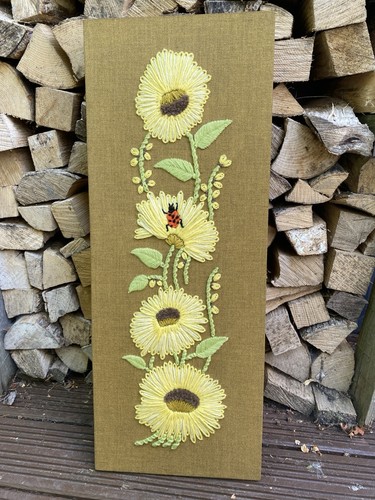 Vintage 70s crewel - , embroidery