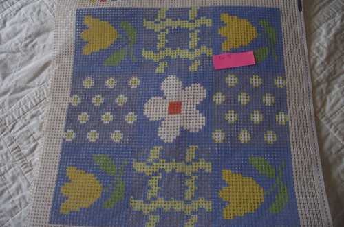 Latch hook cushion picture - cushion,