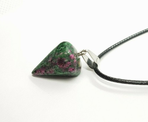 Cone shaped crystal necklace - shaped,