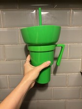 Large Green Snack And Drink