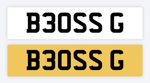 Boss private number - number, plate