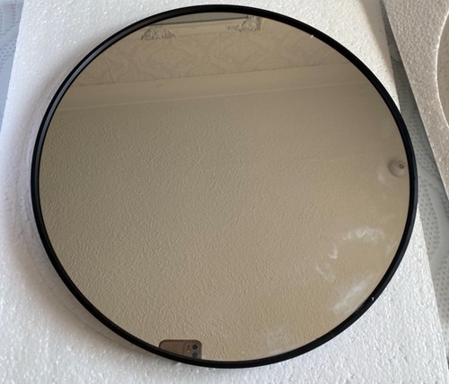 Round mirror with blackfen - blackfen, rim