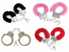 Fluffy Red Black Pink Handcuffs Fancy Dress Sexy Role Play Night Toy Hen/Stag Do