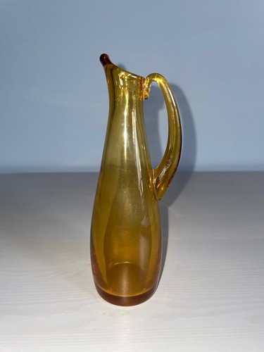 Vintage amber cruet bud - cruet,