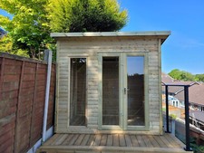 7x5 SUMMERHOUSE GARDEN ROOM HEAVY DUTY TANALISED GARDEN OFFICE STORAGE SHED 16mm