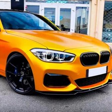 FOR BMW 1 SERIES F20 F21 M SPORT LCI 2015-2019 GLOSS BLACK FRONT SPLITTER LIP UK