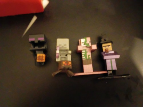 Four minecraft figures - four,