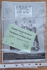 Vintage Abbey Road Studios Presents The Beatles - RARE - Event Flyer 1983 A5  wi