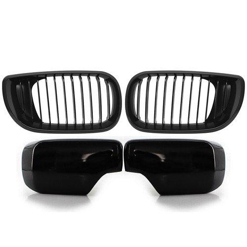 Matte black kidney grill - black,